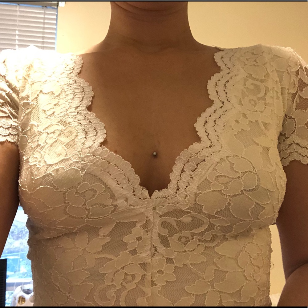 White lace dress